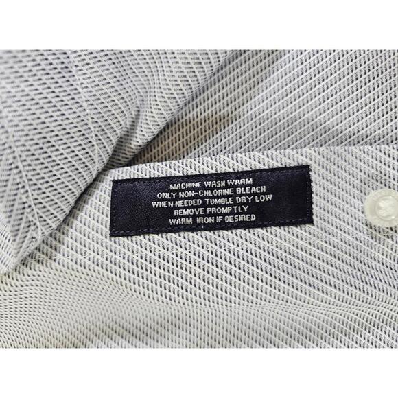 Hart Schaffner Marx XL Shirt White Gray Pima Cotton 17.5 33 LS Button Down Luxe - Picture 10 of 10